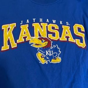 University of Kansas Jayhawks blue t-shirt